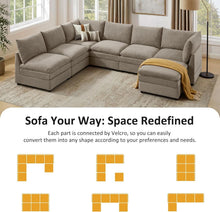Load image into Gallery viewer, 127 Inch Taupe Contemporary Modular Sectional Sofa-2