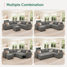 Load image into Gallery viewer, Modular Sectional Sofa Bed With Generous Understorage