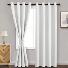 Load image into Gallery viewer, Blackout Curtains with Tiebacks, Set of 2 Panels
