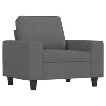 Load image into Gallery viewer, 4 Piece Sofa Set Dark Gray Fabric