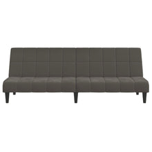 Load image into Gallery viewer, 2-Seater Sofa Bed Dark Gray Velvet