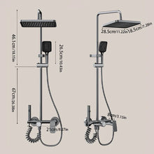 Load image into Gallery viewer, Multifunction Shower System - Gunmetal Gray Aluminum with Rotary Knob