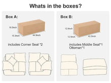 Load image into Gallery viewer, L-Shaped Sectional Sofa - Oversized Deep Seat with Ottoman