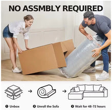 Load image into Gallery viewer, L-Shaped Sectional Sofa - Oversized Deep Seat with Ottoman