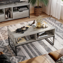 Load image into Gallery viewer, Coffee Table with LED Lights and Glass Shelf