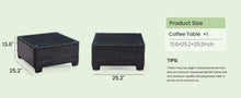 Load image into Gallery viewer, Patio Sectional Sofa Set with Ottoman - Water & Stain-Resistant Fabric, Dark Gray