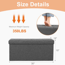 Load image into Gallery viewer, Folding Storage Ottoman Bench - Hidden Storage Footstool