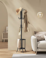 Load image into Gallery viewer, Freestanding Coat Rack with Umbrella Holder - 12 Hooks, 175cm