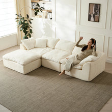 Load image into Gallery viewer, L-Shaped Sectional Sofa - Oversized Deep Seat with Ottoman