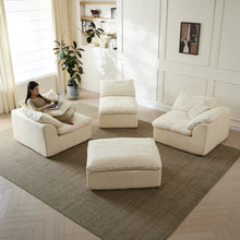 Load image into Gallery viewer, L-Shaped Sectional Sofa - Oversized Deep Seat with Ottoman
