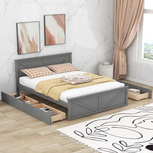 Load image into Gallery viewer, King-size Wooden Platform Bed