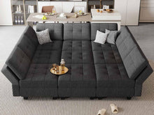 Load image into Gallery viewer, Comfortable Modular Sleeper Sofa Couch with Storage Solution