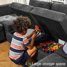 Load image into Gallery viewer, Comfortable Modular Sleeper Sofa Couch with Storage Solution