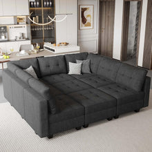 Load image into Gallery viewer, Comfortable Modular Sleeper Sofa Couch with Storage Solution