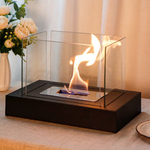 Load image into Gallery viewer, 360° View Rectangular Tabletop Fireplace Fire Bowl With Four-Sided Glass