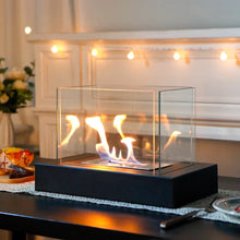 Load image into Gallery viewer, 360° View Rectangular Tabletop Fireplace Fire Bowl With Four-Sided Glass