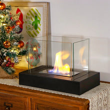 Load image into Gallery viewer, 360° View Rectangular Tabletop Fireplace Fire Bowl With Four-Sided Glass