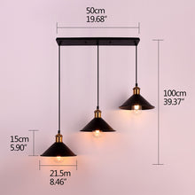 Load image into Gallery viewer, Modern industrial 3 lights chandelier