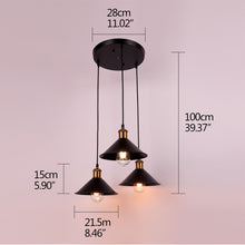 Load image into Gallery viewer, Modern industrial 3 lights chandelier