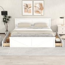 Load image into Gallery viewer, King-size Wooden Platform Bed