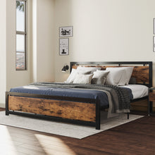 Load image into Gallery viewer, 41" Bed Frame with Headboard and Footboard