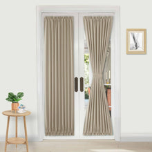 Load image into Gallery viewer, French Blackout Door Curtains, 1 Curtain Panel with Tieback

