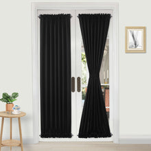 Load image into Gallery viewer, French Blackout Door Curtains, 1 Curtain Panel with Tieback
