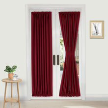 Load image into Gallery viewer, French Blackout Door Curtains, 1 Curtain Panel with Tieback
