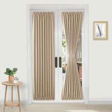 Load image into Gallery viewer, French Blackout Door Curtains, 1 Curtain Panel with Tieback
