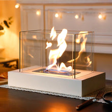 Load image into Gallery viewer, 360° View Rectangular Tabletop Fireplace Fire Bowl With Four-Sided Glass
