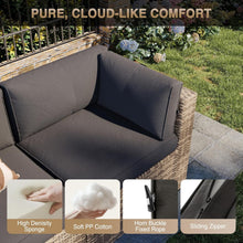 Load image into Gallery viewer, Outdoor Patio Furniture Set with Firepit Table and Cushions
