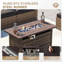 Load image into Gallery viewer, Outdoor Patio Furniture Set with Firepit Table and Cushions
