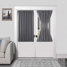 Load image into Gallery viewer, French Blackout Door Curtains, 1 Curtain Panel with Tieback
