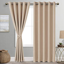 Load image into Gallery viewer, Blackout Curtains with Tiebacks, Set of 2 Panels
