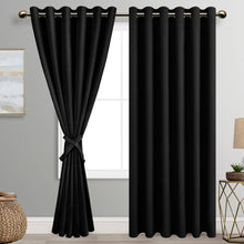 Load image into Gallery viewer, Blackout Curtains with Tiebacks, Set of 2 Panels

