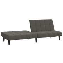 Load image into Gallery viewer, 2-Seater Sofa Bed Dark Gray Velvet
