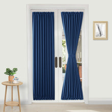 Load image into Gallery viewer, French Blackout Door Curtains, 1 Curtain Panel with Tieback
