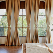 Load image into Gallery viewer, Custom Luxury Silk-Fiber Blackout Curtains
