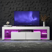 Load image into Gallery viewer, TV Stand with LED Lights &amp; 2 Drawers - Fits 60-70" TVs
