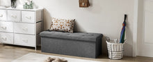 Load image into Gallery viewer, Folding Storage Ottoman Bench - Hidden Storage Footstool

