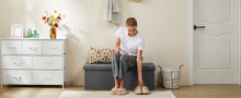 Load image into Gallery viewer, Folding Storage Ottoman Bench - Hidden Storage Footstool
