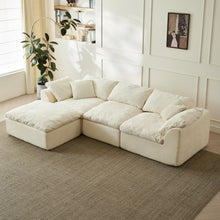 Load image into Gallery viewer, L-Shaped Sectional Sofa - Oversized Deep Seat with Ottoman
