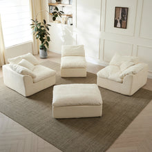 Load image into Gallery viewer, L-Shaped Sectional Sofa - Oversized Deep Seat with Ottoman
