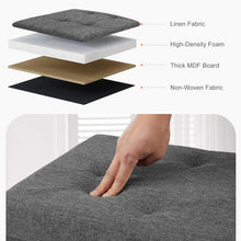Load image into Gallery viewer, Folding Storage Ottoman Bench - Hidden Storage Footstool
