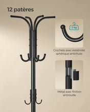 Load image into Gallery viewer, Freestanding Coat Rack with Umbrella Holder - 12 Hooks, 175cm
