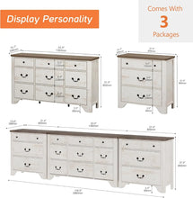 Load image into Gallery viewer, Rustic Wooden Dresser Set
