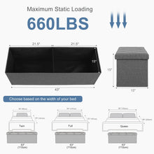 Load image into Gallery viewer, Folding Storage Ottoman Bench - Hidden Storage Footstool
