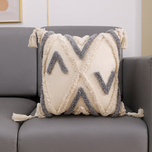 Load image into Gallery viewer, Fringed Suede And Velvet Pillowcase
