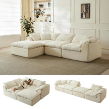 Load image into Gallery viewer, L-Shaped Sectional Sofa - Oversized Deep Seat with Ottoman
