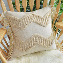 Load image into Gallery viewer, Fringed Suede And Velvet Pillowcase
